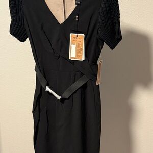 Nue by Shani Black Midi Dress